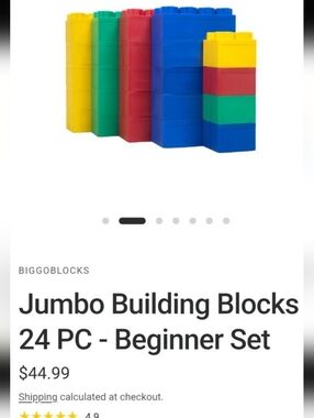 BiggoBlocks Jumbo Building Blocks 24 PC - Beginner Set